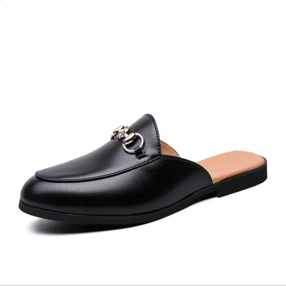 Black matte Casual loafer shoes for men